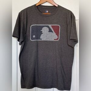 Official MLB Gray Logo Tee Men’s Size L | Vintage-Style Baseball Shirt ⚾️🧢🏟️